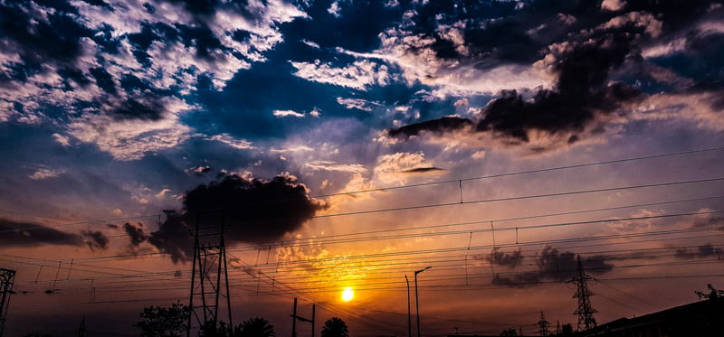 天气天空户外风景云朵黄昏日出夕阳大自然夜空