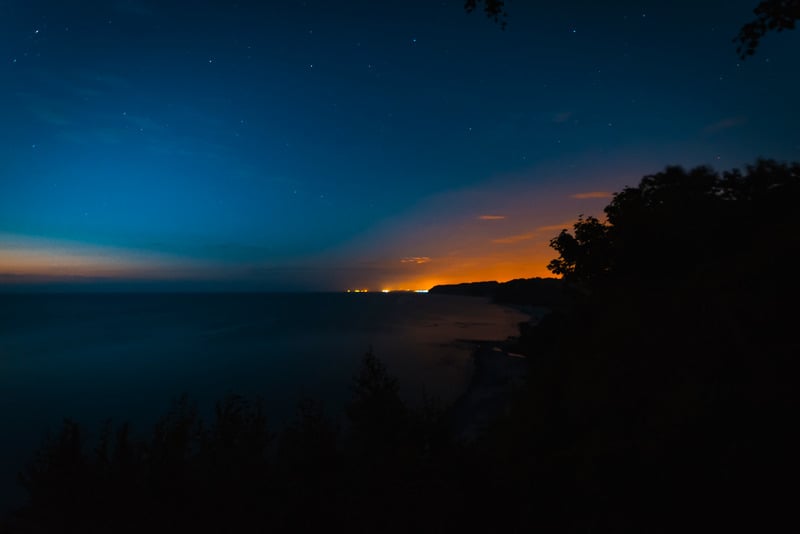 天空户外风景山水画黄昏大自然沙滩黑夜夜晚景色