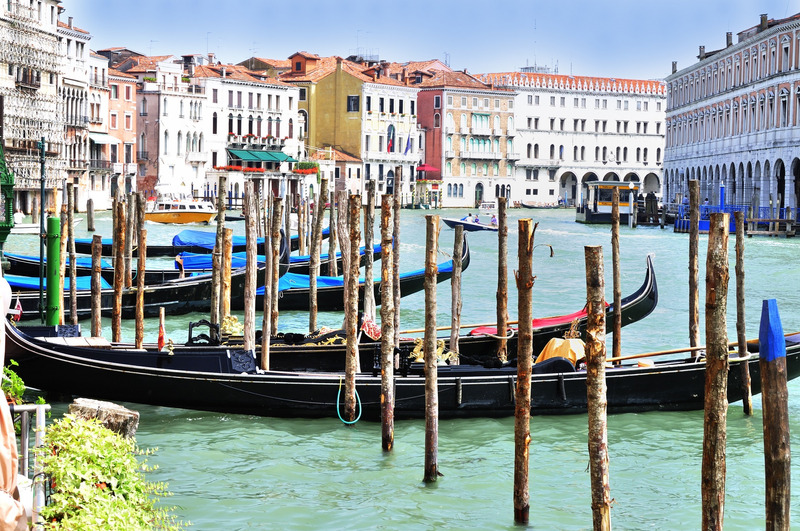 架构贡多拉都市风景威尼斯意大利码头运河结构建筑风格城市风光