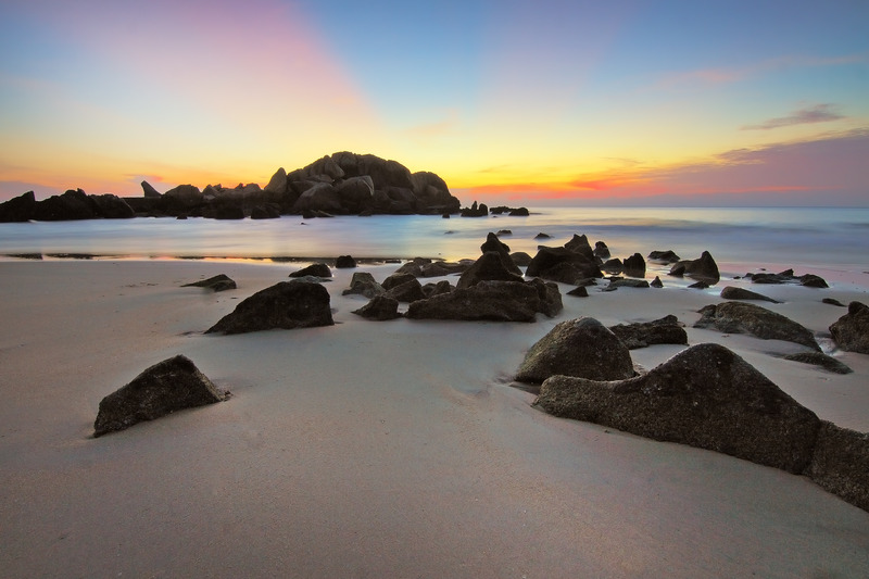 天空风景黄昏日出大自然田园海滩岩石海景自然界