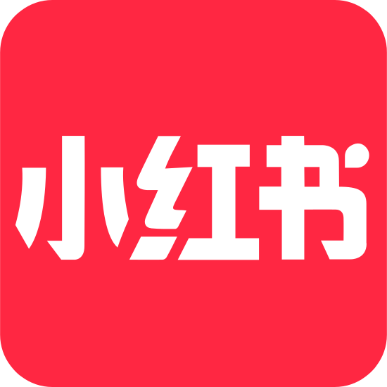 红白方框小红书社交媒体icon