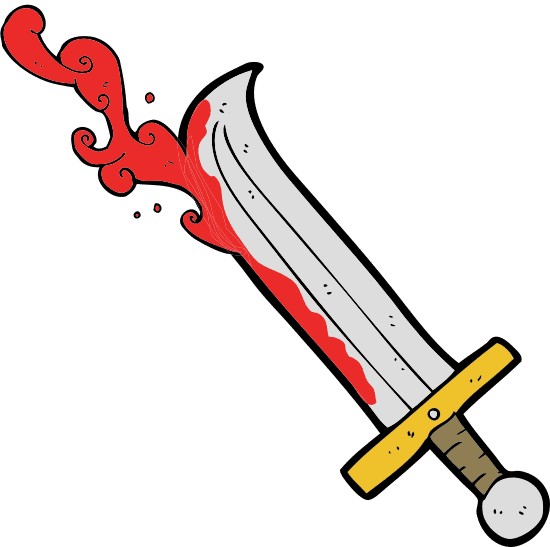 cartoon bloody sword cartoon bloody sword