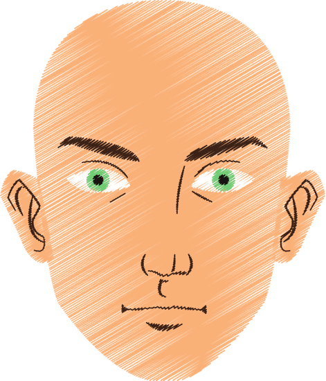 Man Face Cartoon - 素材 - Canva可画