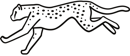cheetah animal outline illustration