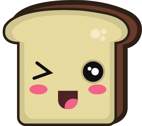 卡哇伊卡通面包切片卡哇伊卡通面包切片 kawaii cartoon bread slice