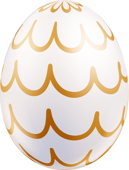 Easter Egg Gold Color with Pattern Texture - 素材 - Canva可画