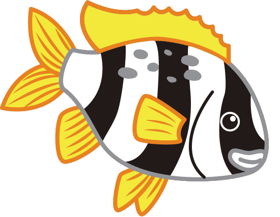 Four Stripe Damselfish Cartoon Design - 素材 - Canva可画