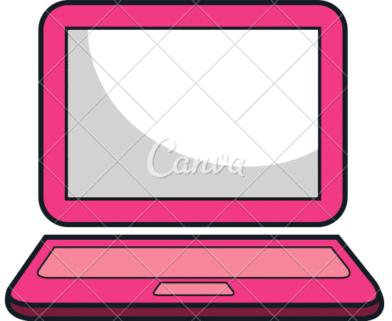 pink laptop computer 