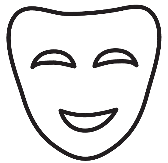 微笑剧场面具 smiling theater mask