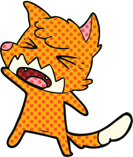 愤怒的卡通狐狸 angry cartoon fox