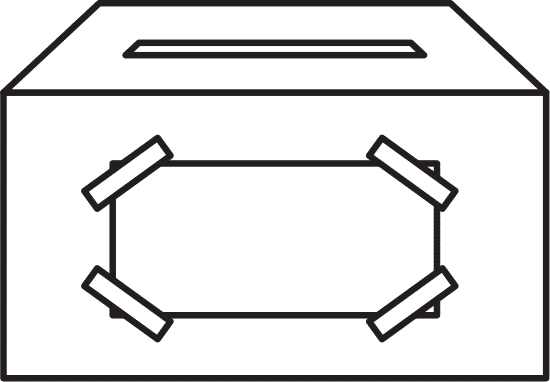 投票箱纸箱图标 ballot box carton icon