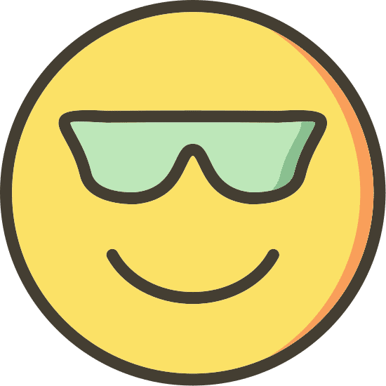 vector cool emoji icon 