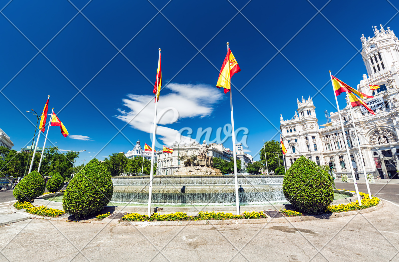 西班牙马德里国旗 向量例证. 插画 包括有 布琼布拉, 里面, 线路, 地球, 象征, 街市, 急性, 图象 - 208753932