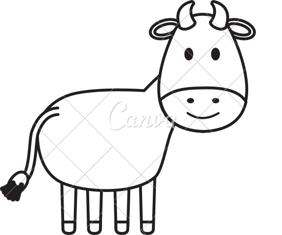 cute ox manger character素材 