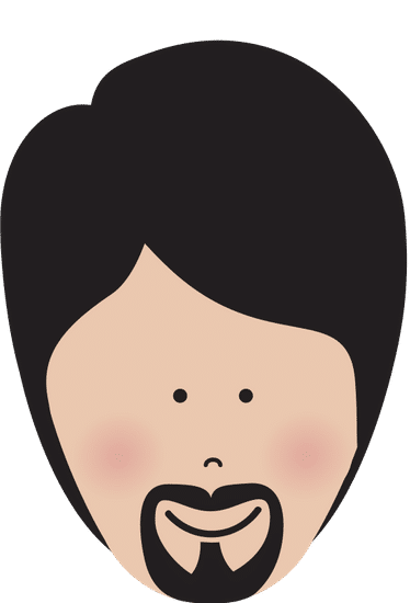 卡通男方脸 cartoon man face