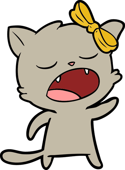 卡通貓喵喵叫聲 cartoon cat meowing