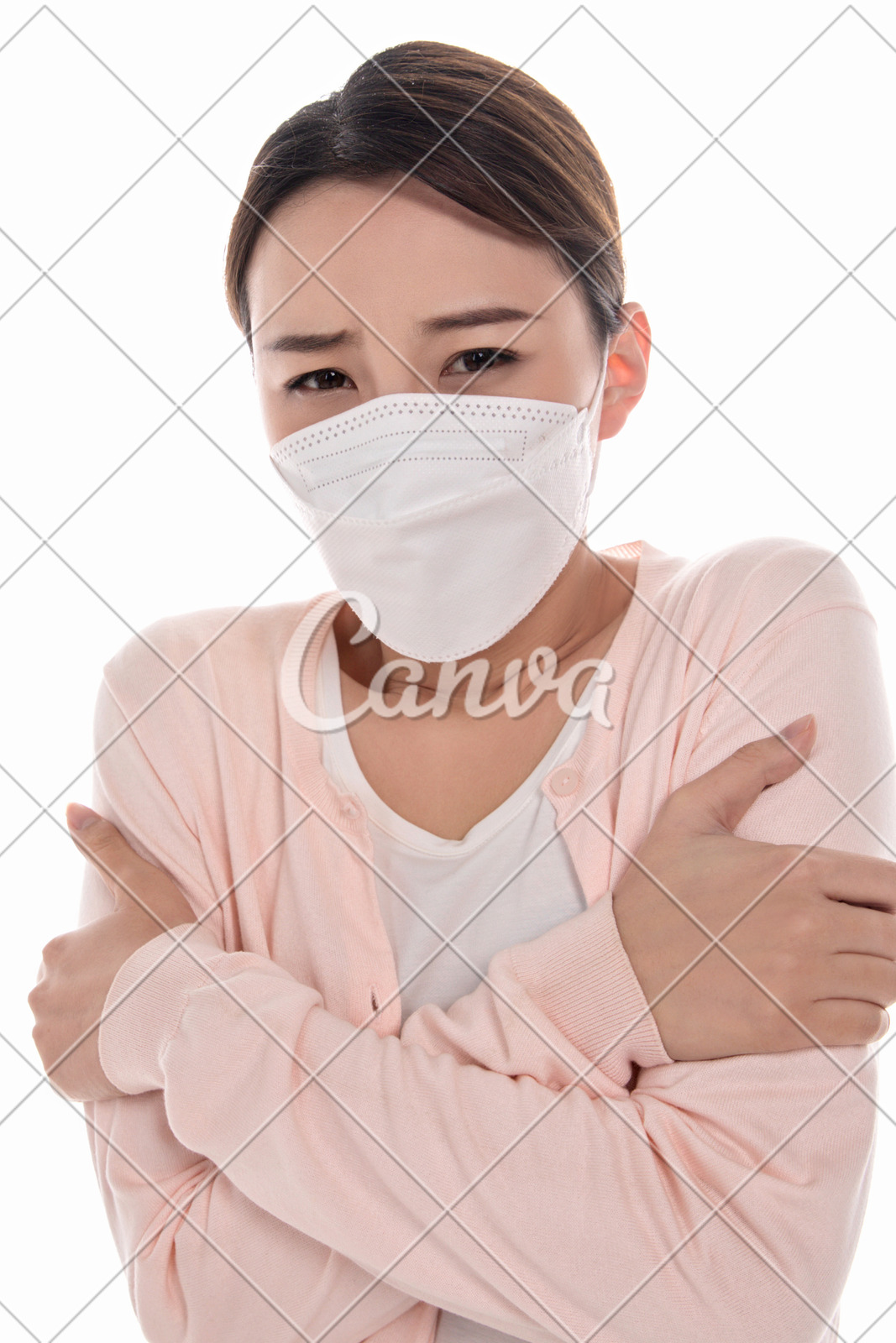 雾霾发烧细菌口罩传染病成年人肖像预防环境污染白色背景