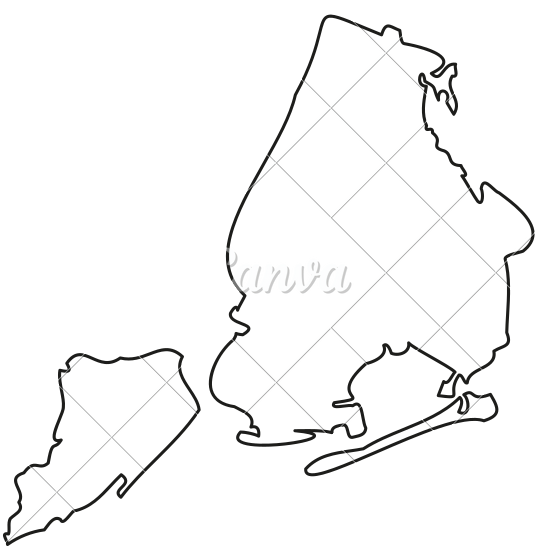 New York City Map 素材 Canva可画