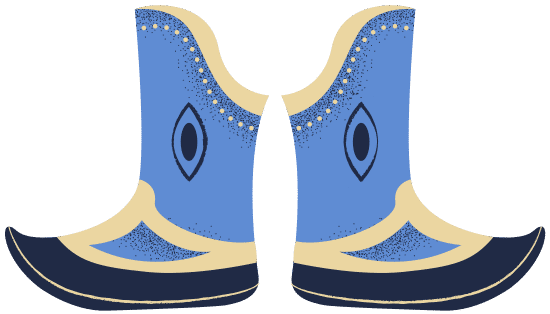 蒙古历史教育插画元素鞋子