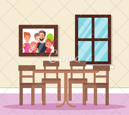 home dining room scene