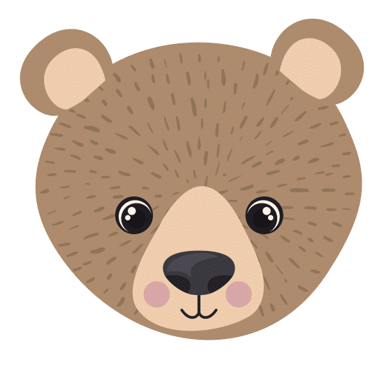 隐含的熊卡通设计 isolated bear cartoon design