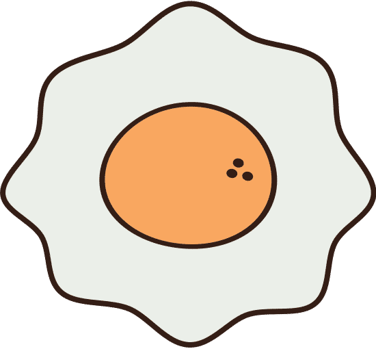 卡通煎蛋 cartoon fried egg