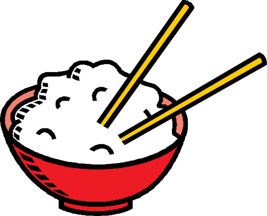 of a chopsticks on a bowl of rice 