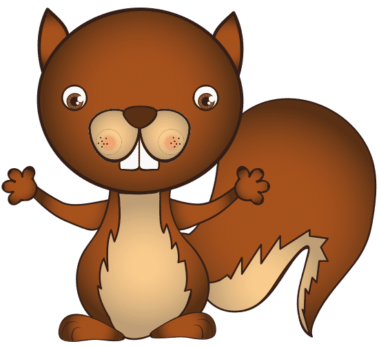 卡通松鼠 cartoon squirrel