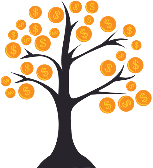 金钱树矢量 money tree vector