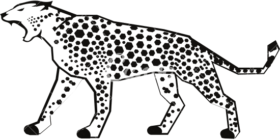 roaring leopard illustration 