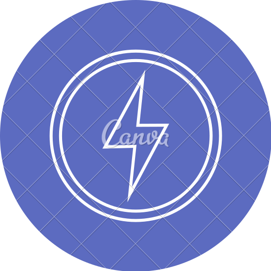 Lightning Button Icon Design - 素材- Canva可画