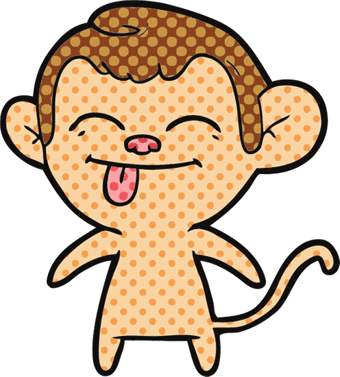 有趣的卡通猴 funny cartoon monkey