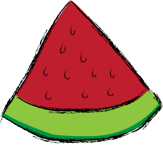 sliced watermelon illustration