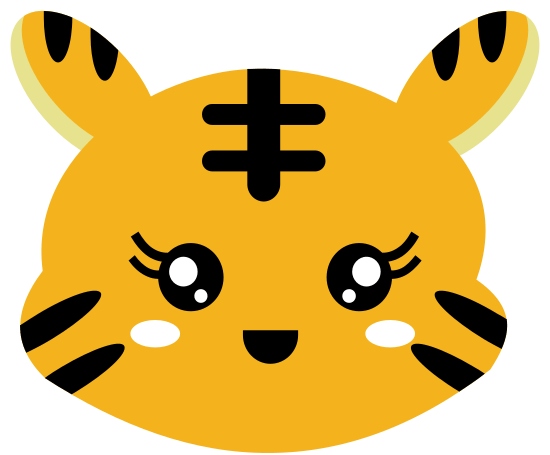 kawaii tiger cute illustration