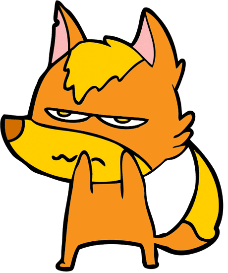 卡通愤怒的狐狸 cartoon angry fox