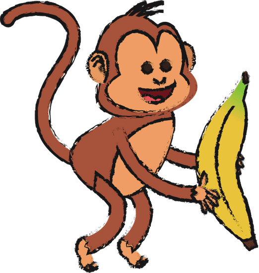 猴子与香蕉 monkey with banana