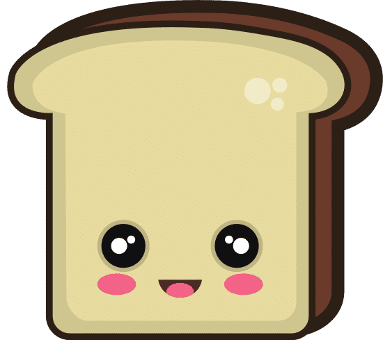 卡哇伊卡通面包切片卡哇伊卡通面包切片 kawaii cartoon bread slice