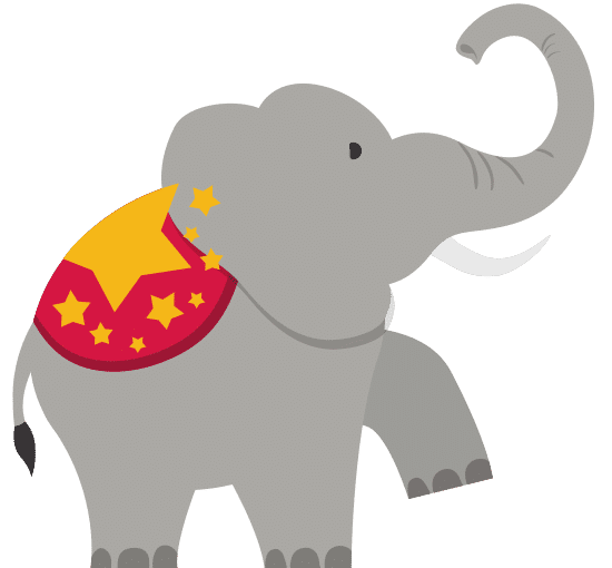 马戏团大象卡通 circus elephant cartoon