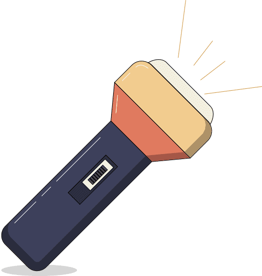 illustration of flashlight