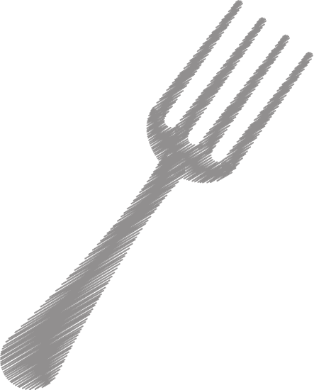 hand colored fork 