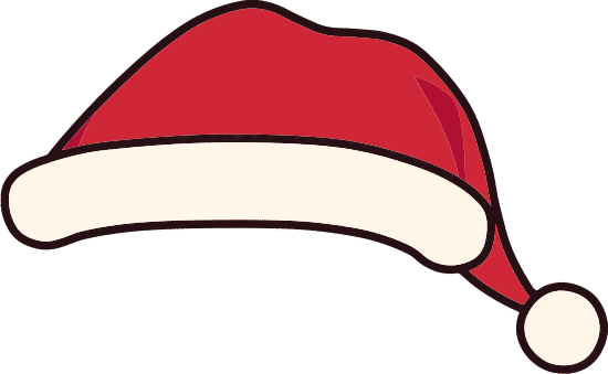 圣诞帽简笔画彩色图片