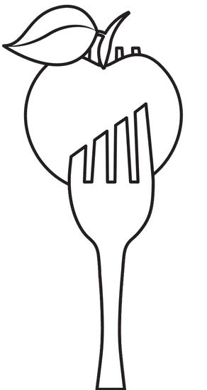 fork with vegetable 