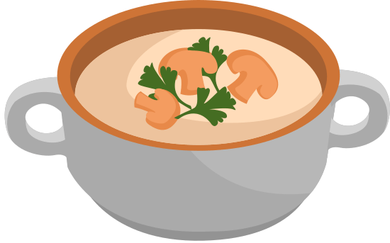 mushroom soup illustration