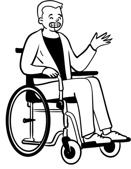 坐轮椅的图片男漫画图片
