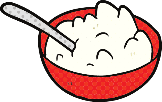 粥的碗卡通 cartoon bowl of porridge