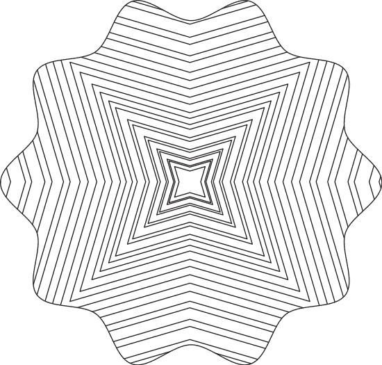Line Star with Pattern Abstract Shapes - 素材 - Canva可画