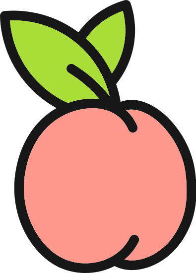 peach fruit icon 