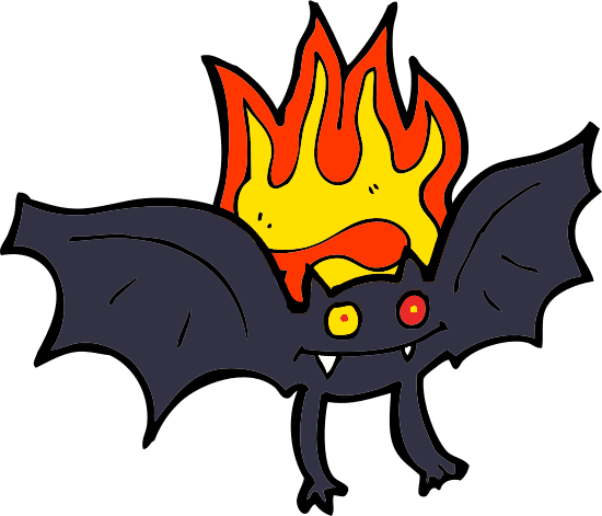 flaming vampire bat flaming vampire bat