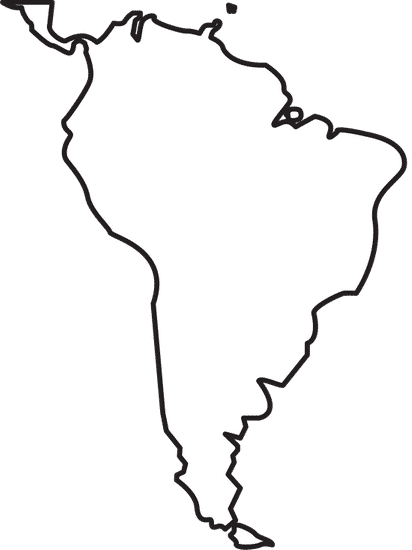 南美洲简笔画轮廓图片