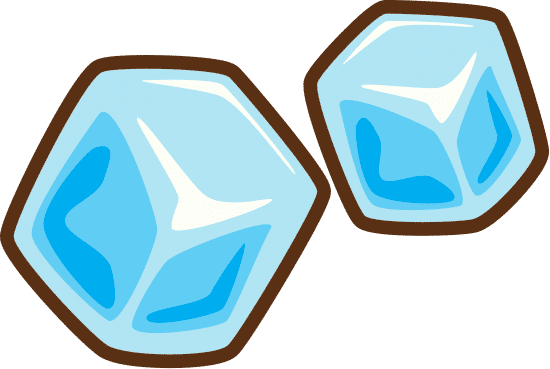 卡通冰块冷冻水 cartoon ice cubes frozen water
